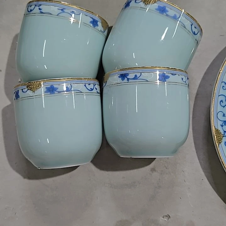 石***贸瓷片微瑕主人杯4个66666666