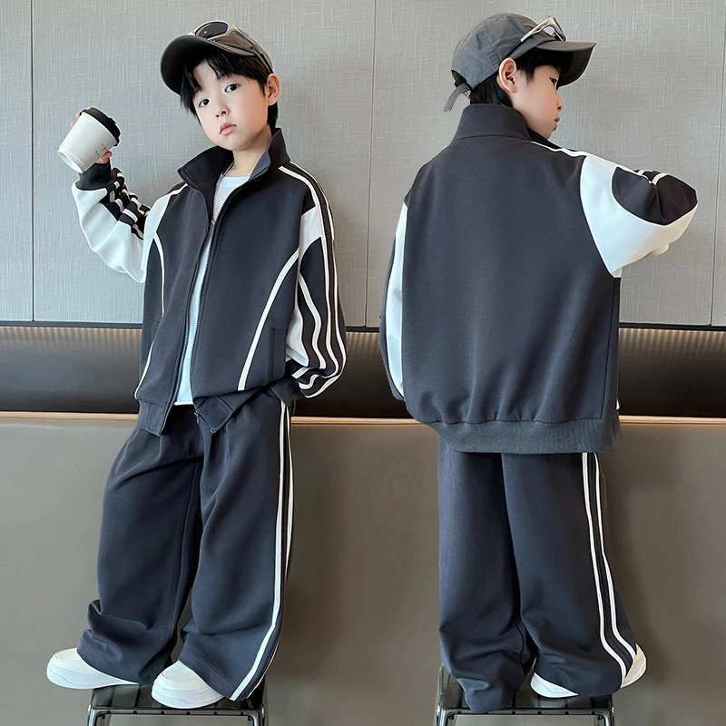 MK&UR.BV男童运动套装新款秋冬装秋季衣服运动中大童男孩酷帅气潮