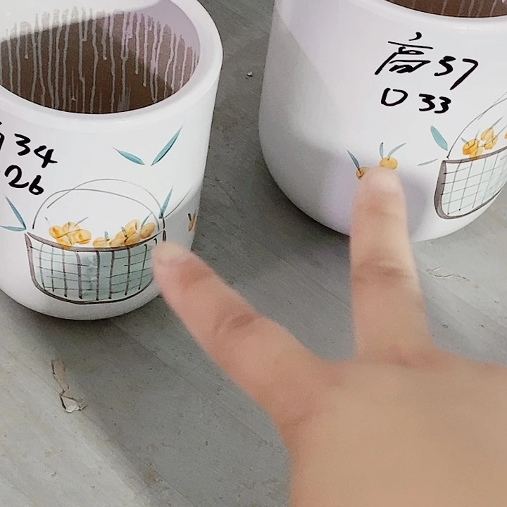 砖雕陶瓷大花盆手绘画大加中