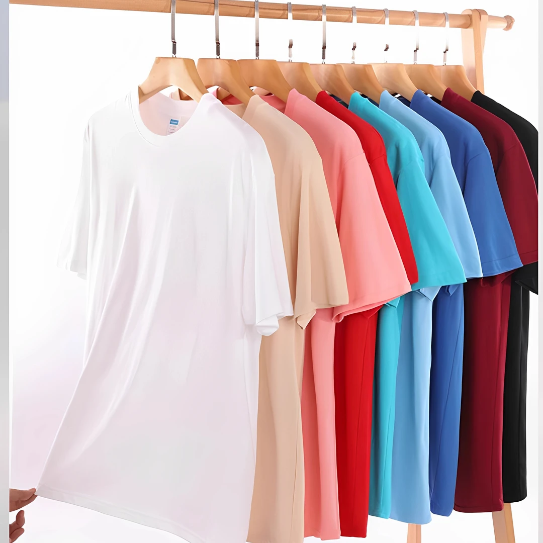 【买一送一】重磅纯棉短袖t恤男舒适圆领简约宽松纯白色打底衫上衣