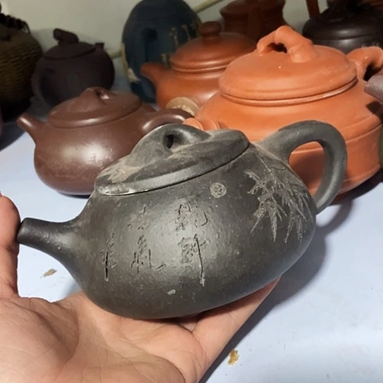 茶壶绿泥宜兴紫砂全手工制作工艺