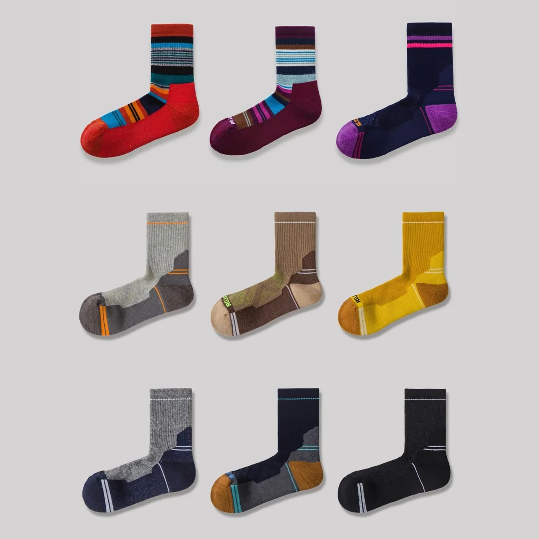 【原产地美利奴羊毛】带质检报告！男女款户外轻量徒步羊毛袜/中筒袜