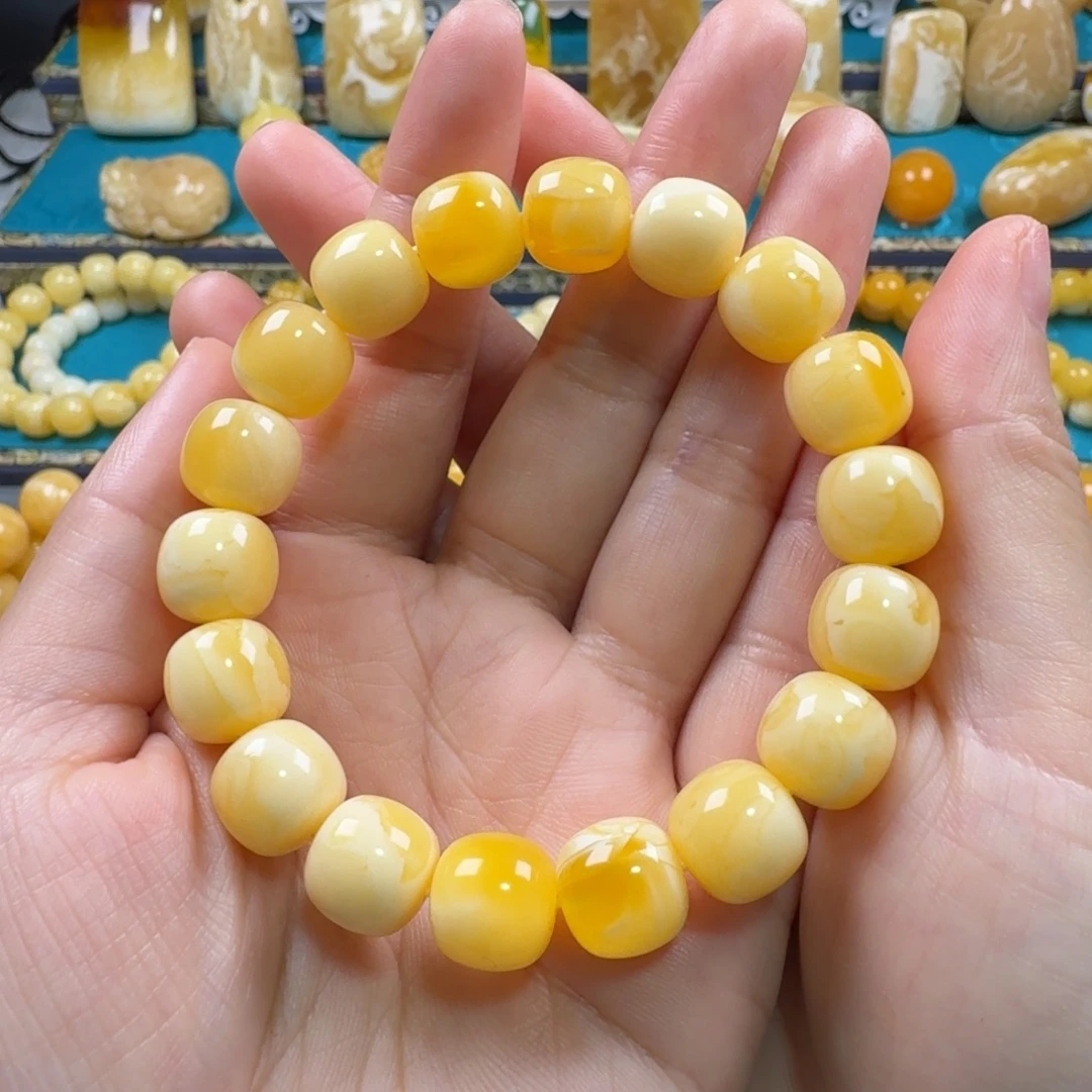 琥珀未镶嵌手链同料