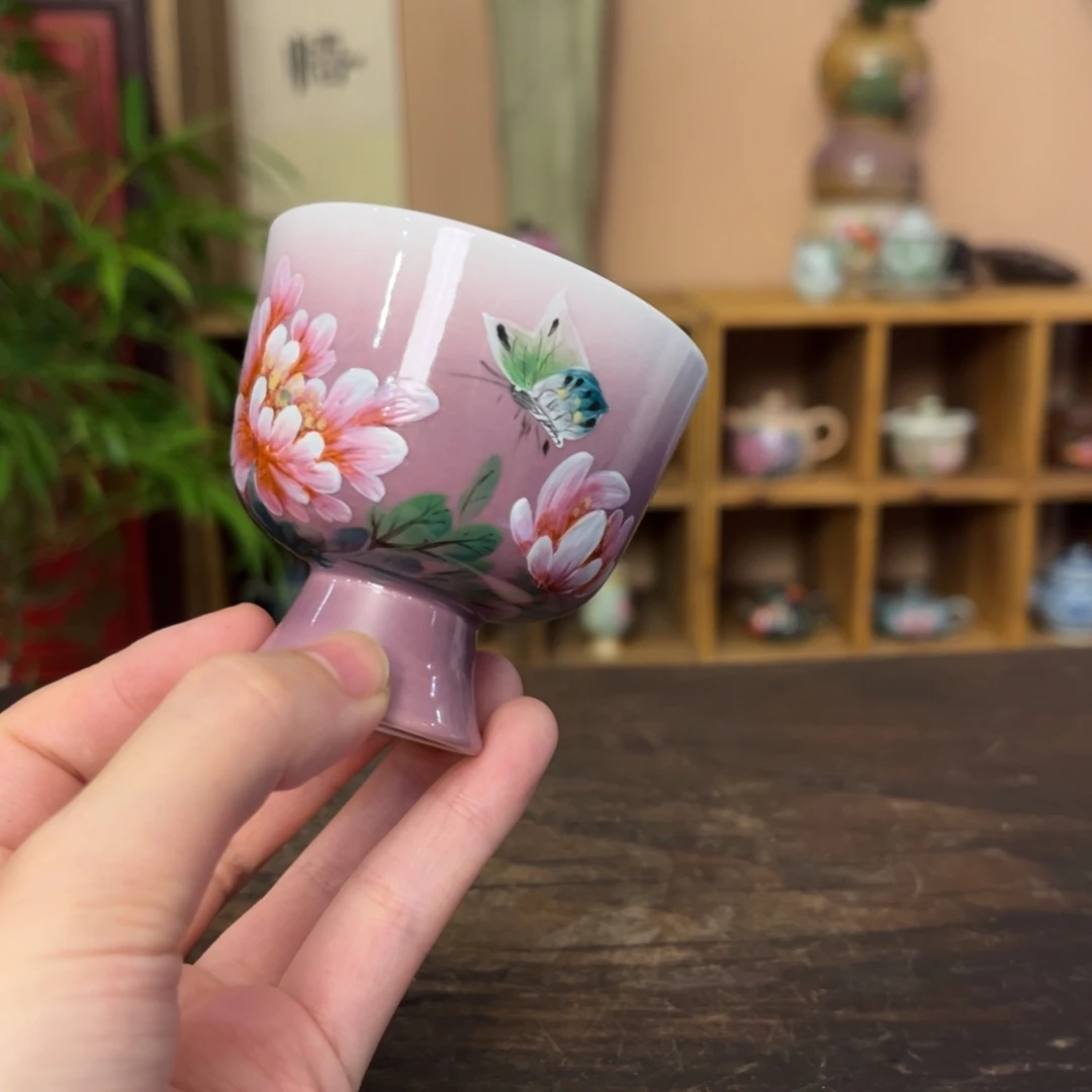 柴烧纯手工手绘陶瓷