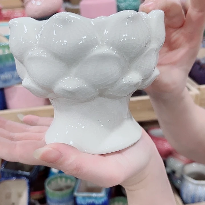 有孔.凑单10元陶瓷花盆发货！