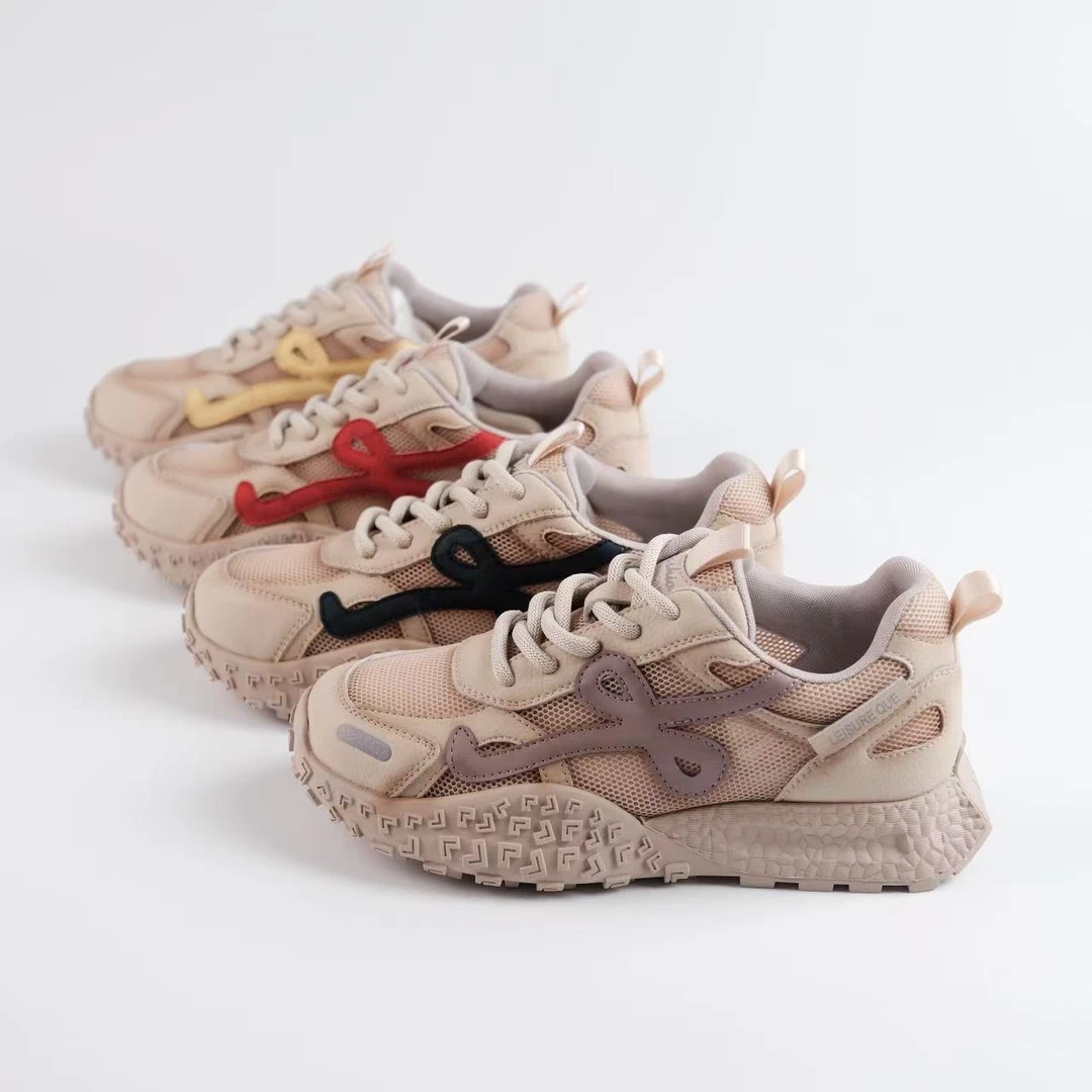 2025夏季新款时尚休闲鞋厚底女鞋老爹鞋夏季情侣透气休闲风百搭