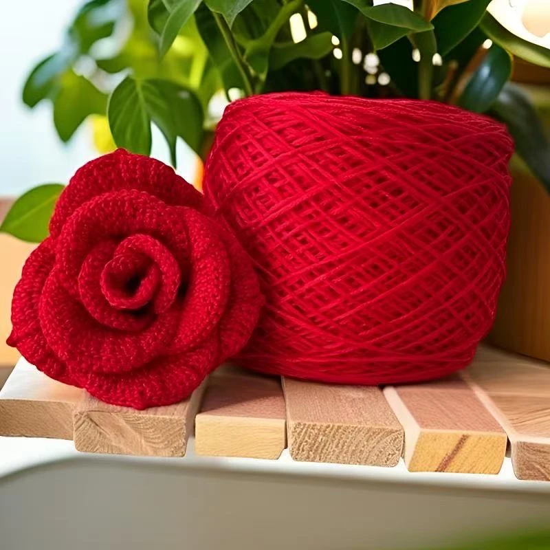 悠悠家六股钩花线/用1.4mm钩针/编织家用手编毛线手工绣花100克