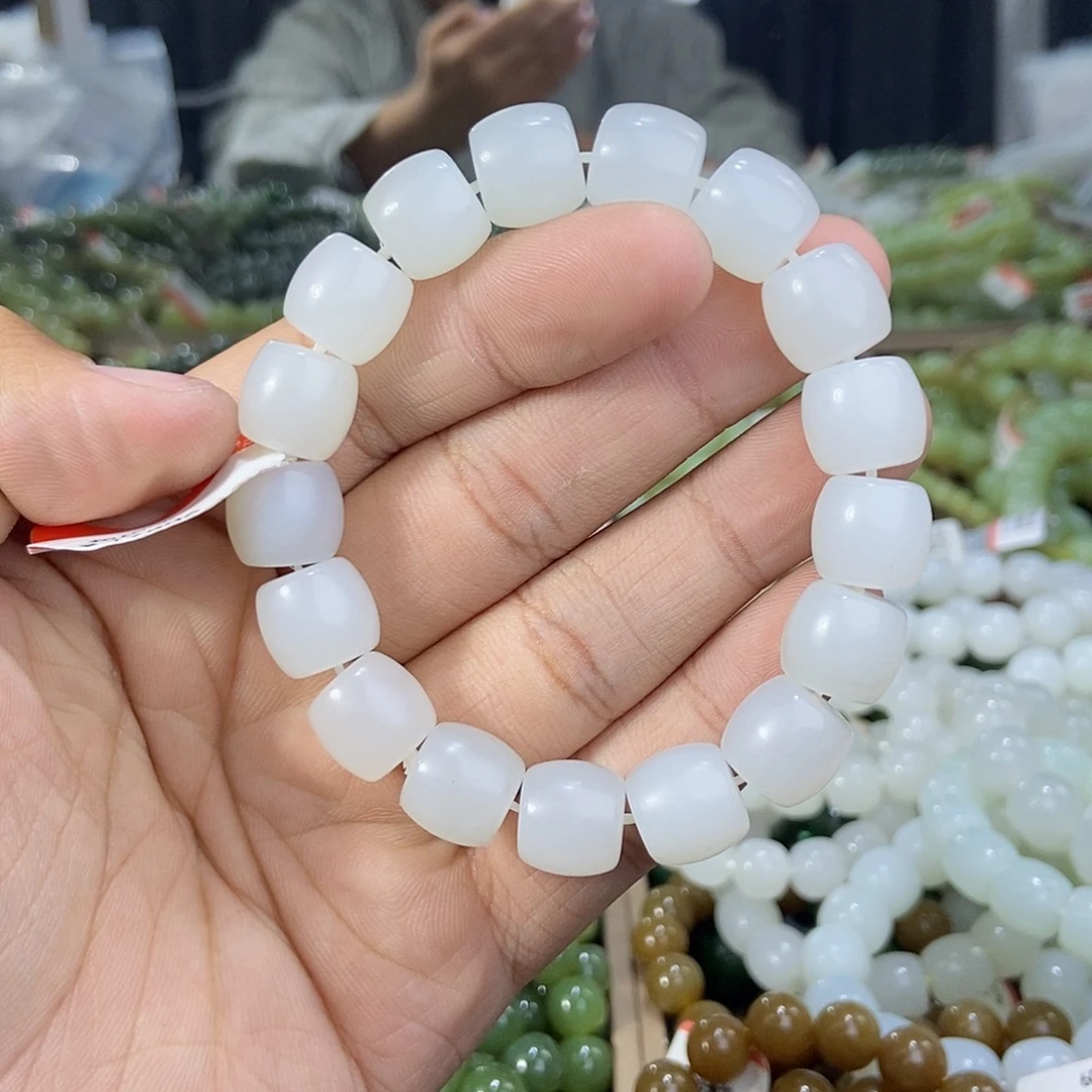 和田玉未镶嵌手串天然卡12新疆于阗料多样性拍一发一