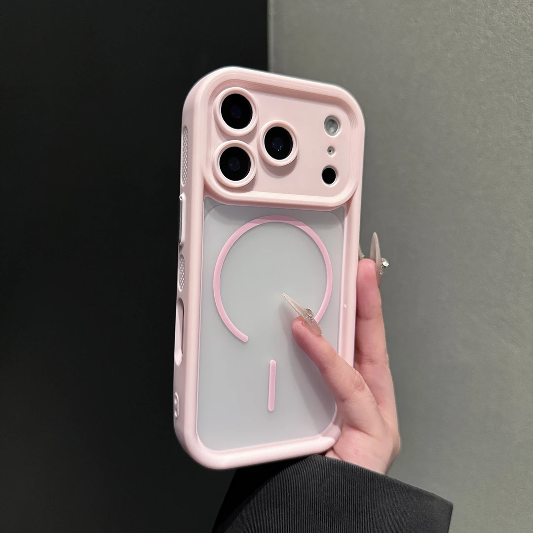 ins多巴胺磁吸适用苹果17ProMax手机壳iPhone16pro高级感磨砂肤感