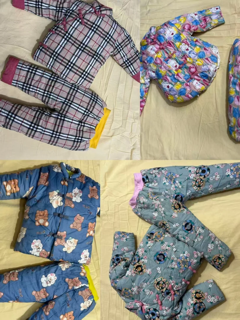 清仓处理大捡漏儿童男女纯棉花手工棉花袄冬季多种花形加厚