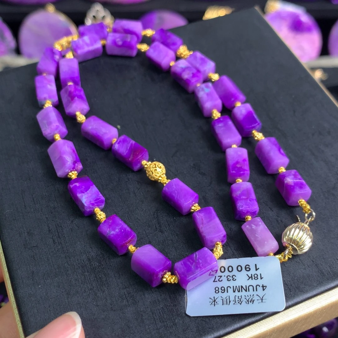 未镶嵌苏纪石（舒俱来）紫樱花项链