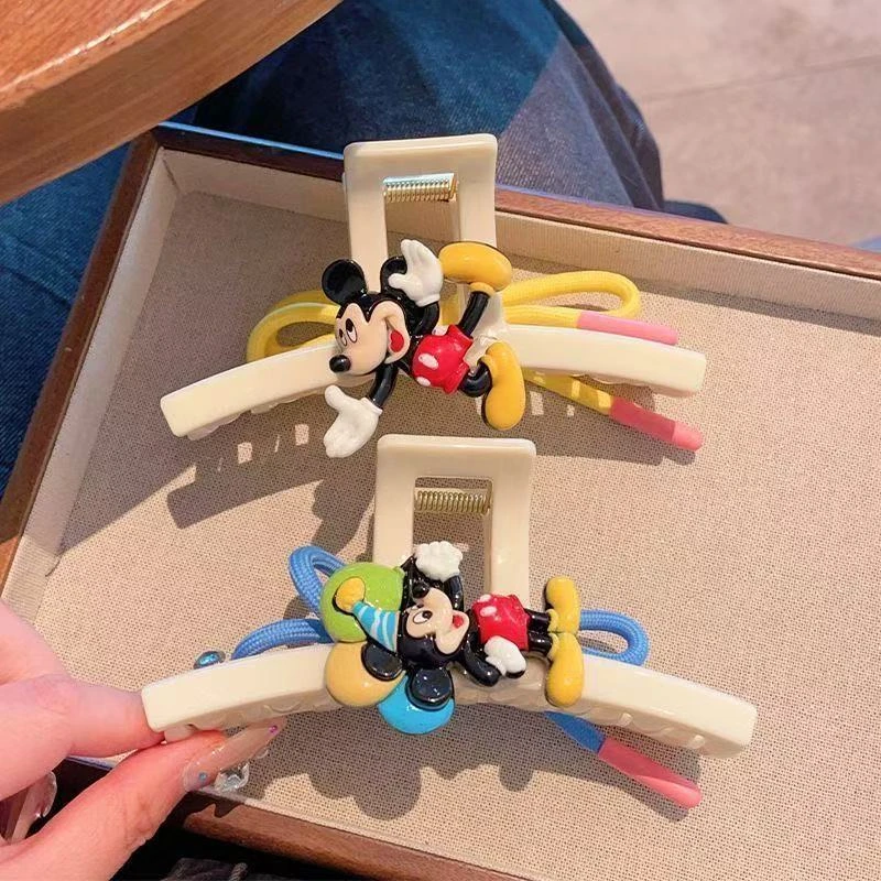 在逃公主爆款可爱米奇抓夹可爱鲨鱼夹迪士尼抓夹拉布米奇老鼠甜美
