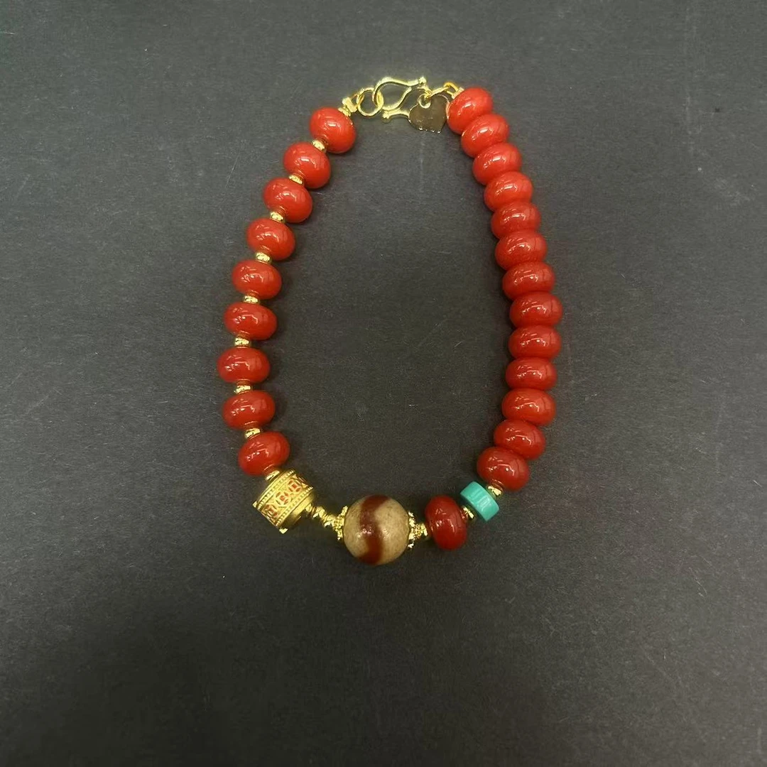 南红算盘珠手串8m（多样性发一件）