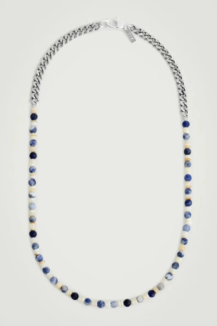 铜合金项链 已改【COS】珠珠拼接金属男士女士项链