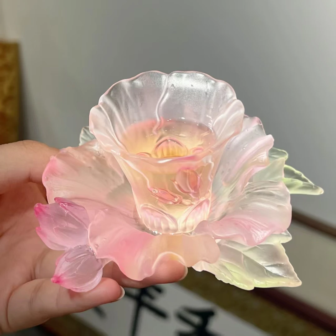 【十二花神·芙蓉杯】十二花神芙蓉杯 一杯一垫组合桌面摆件 7120