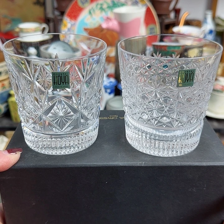 瓷片豪雅水晶杯一对啊啊啊啊啊啊