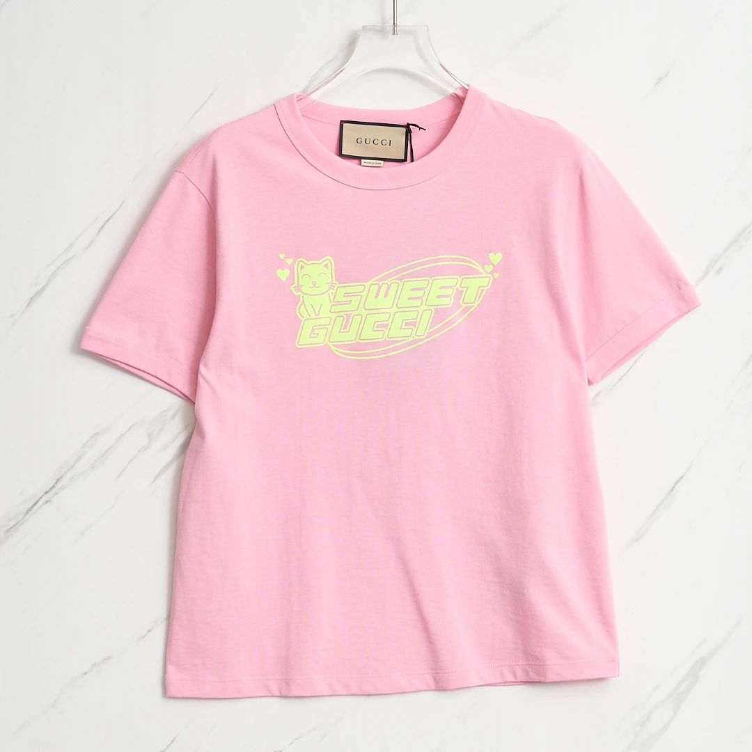 全新未使用/Gucci女士字母圆领T恤GUGU00498