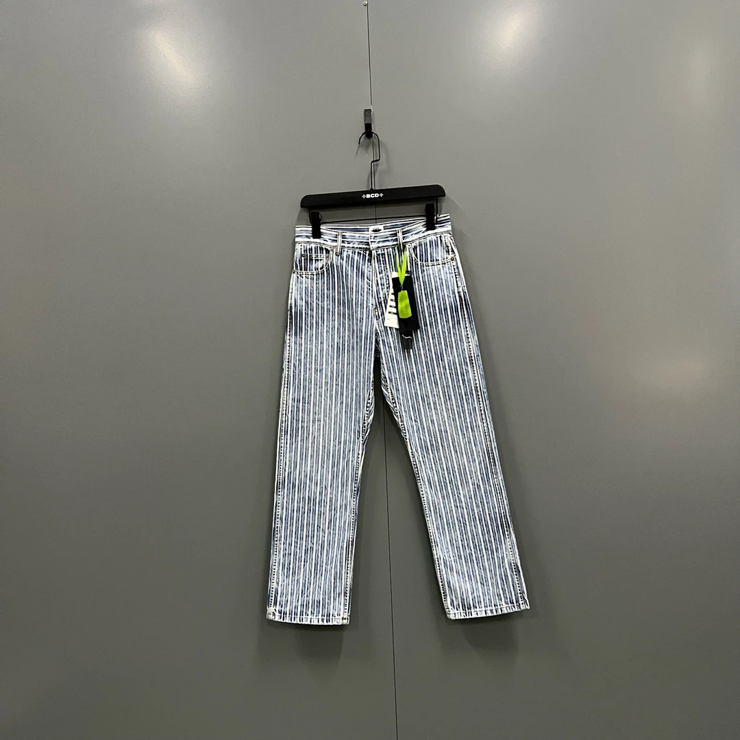 未使用 DIOR/迪奥 zz 褪色效果条纹长裤 36码/全新/608186