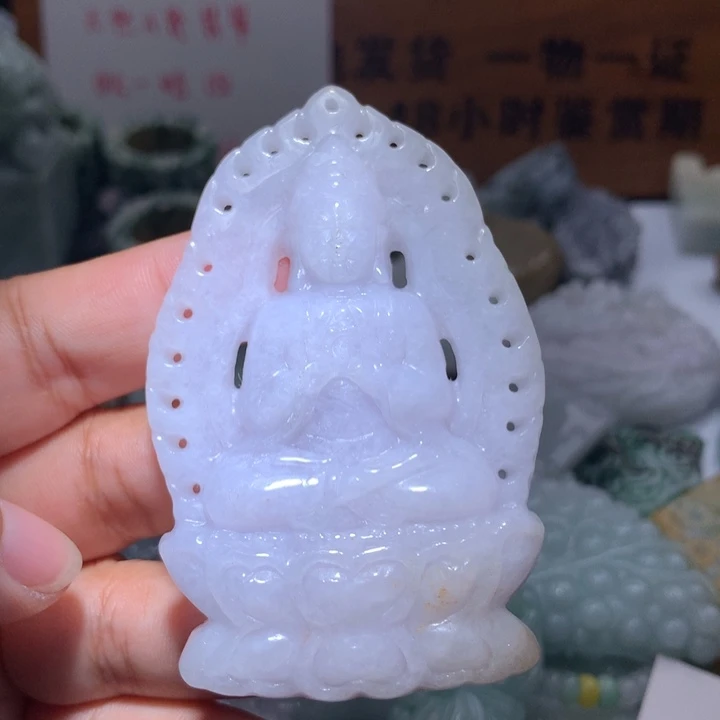 翡翠未镶嵌颈饰保真天然A货翡翠