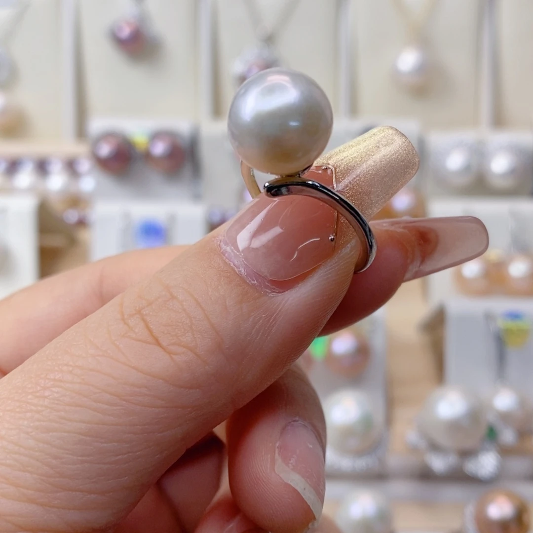 淡水珍珠戒指合金