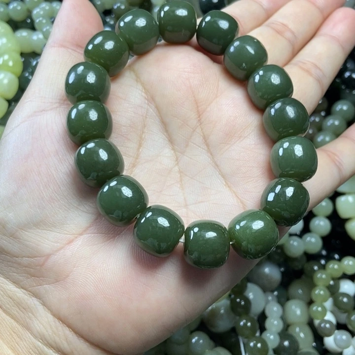 和田玉未镶嵌手链卡14