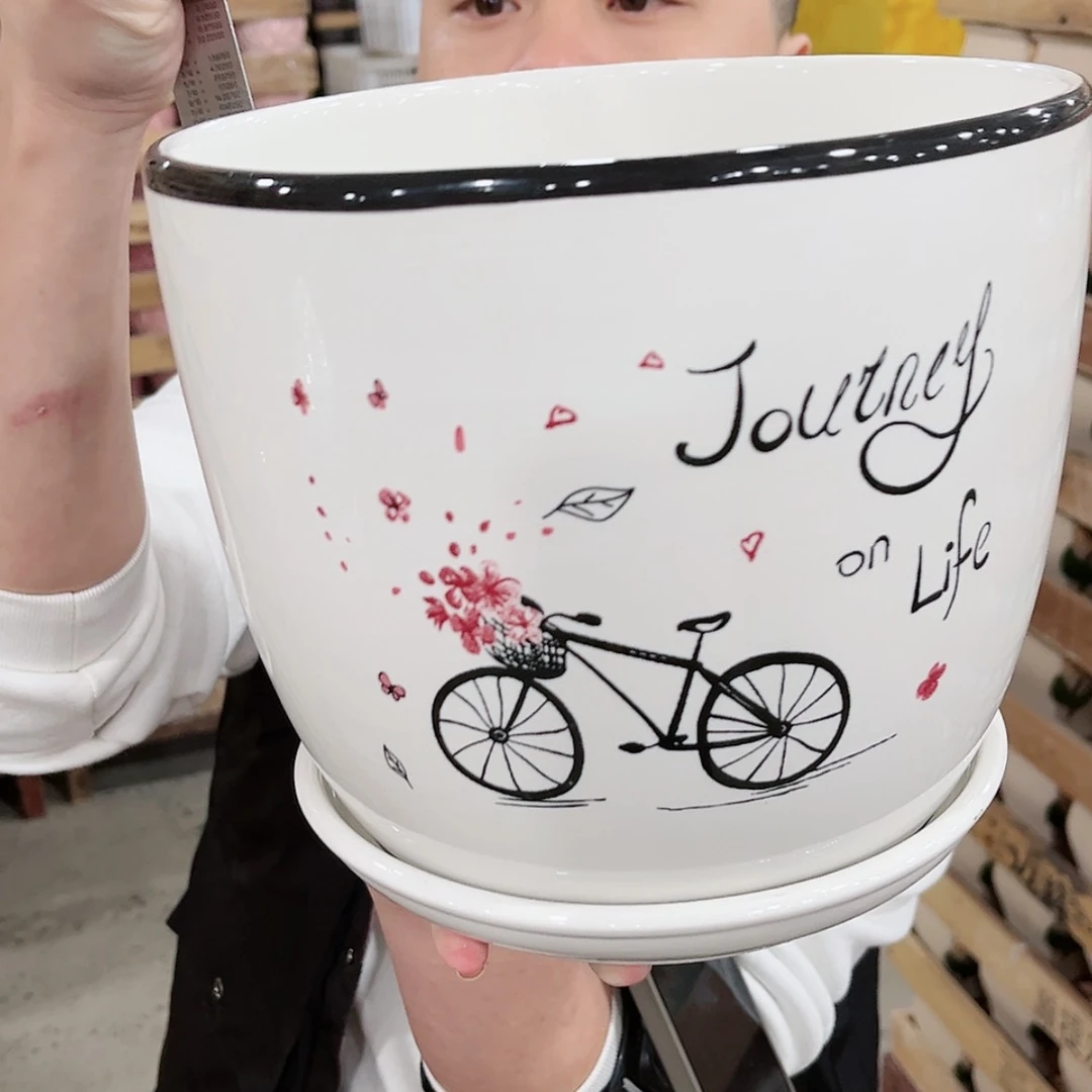 【闪购商品】陶瓷福利品带冰裂效果陶瓷花盆