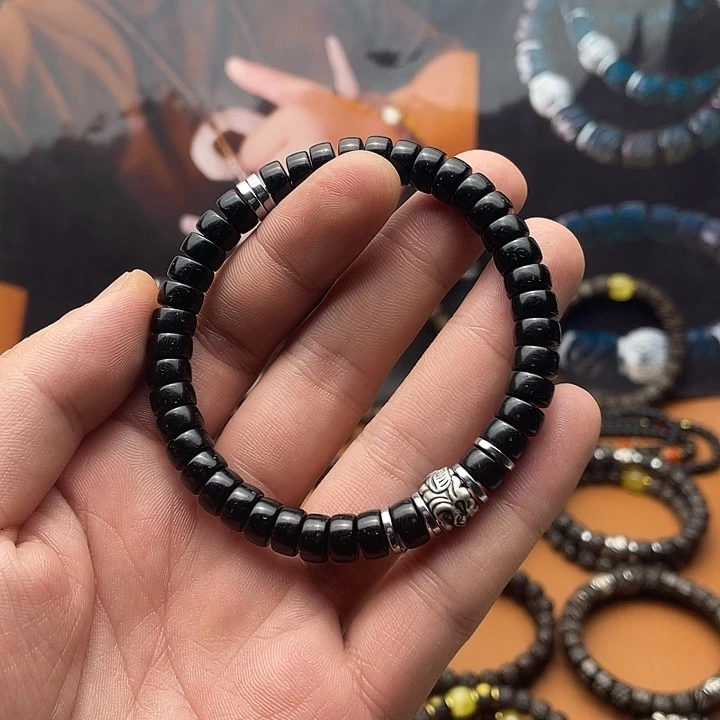 椰蒂手串8黑金直切吞金兽