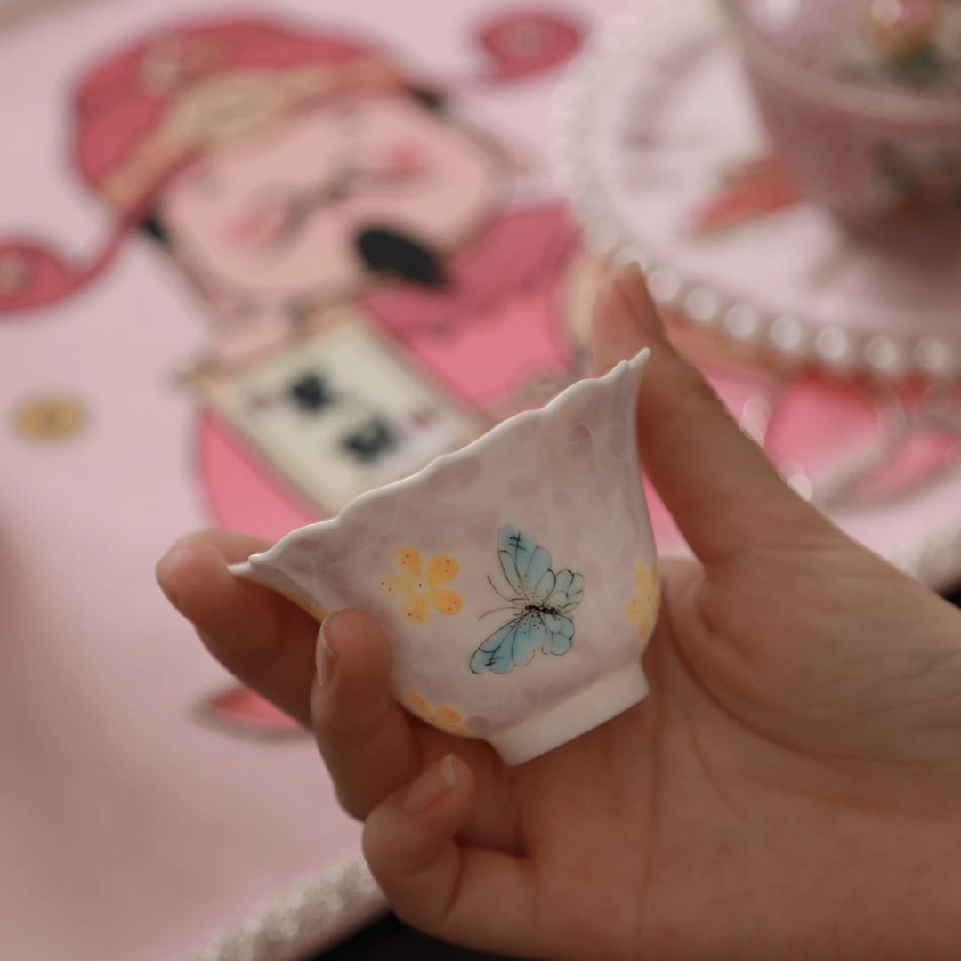 FYCJ0058 蝶恋花-花口杯