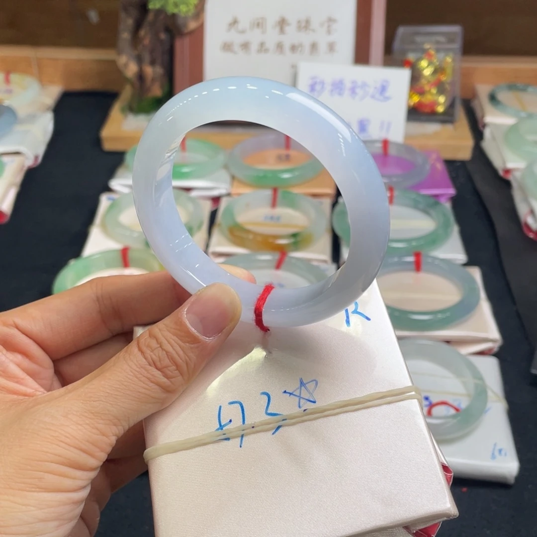 翡翠手镯未镶嵌57.3天然翡翠A货