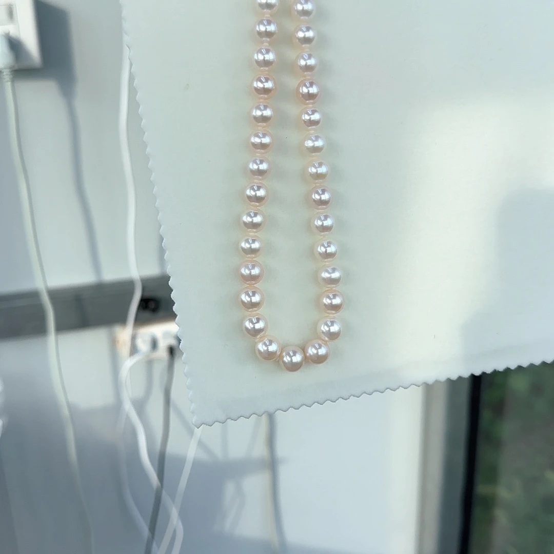 姿****淡水珍珠银S925镶嵌颈饰10-11无核极光镜面无暇粉