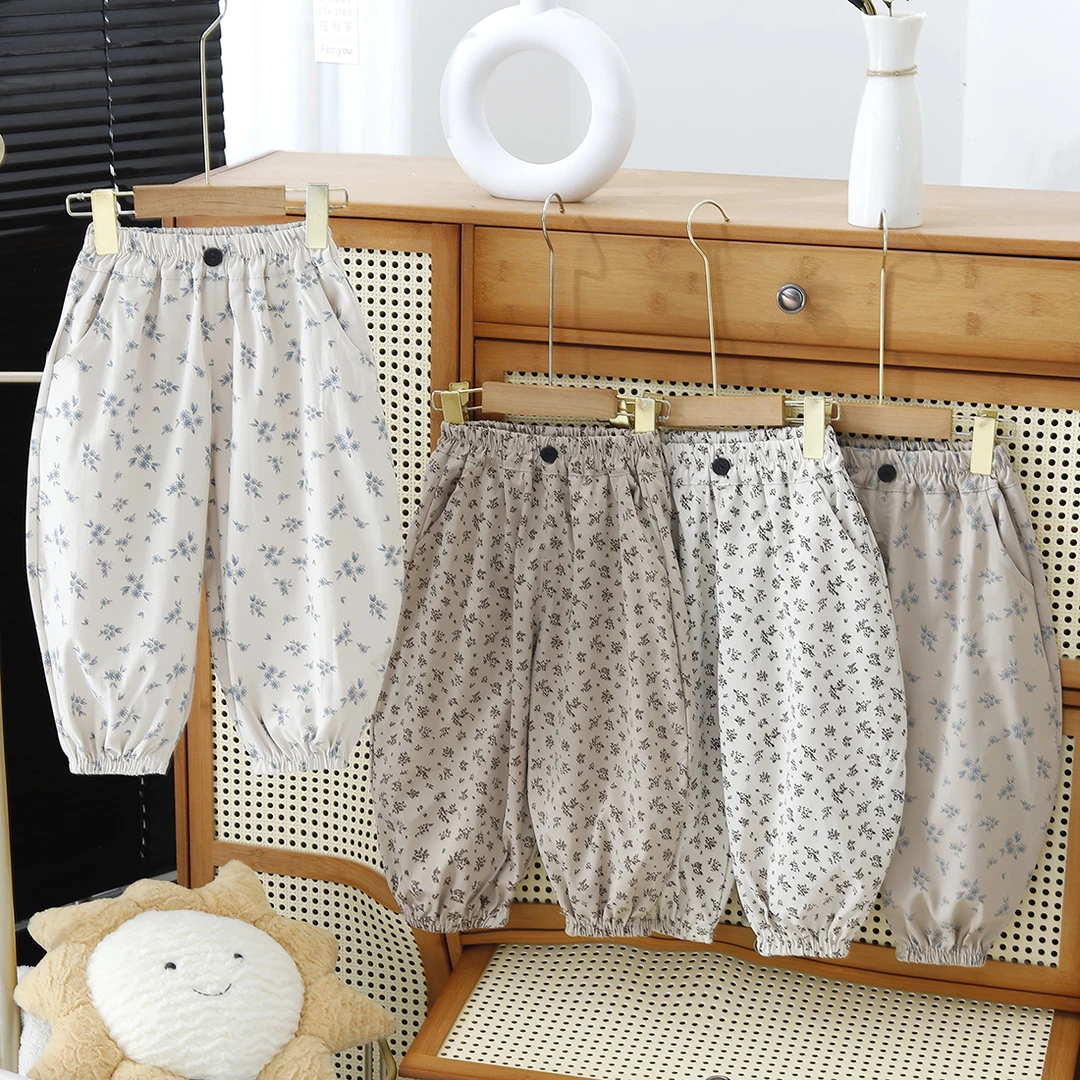 儿童夏季2025新款韩版森系九分裤中小童灯笼裤潮ins