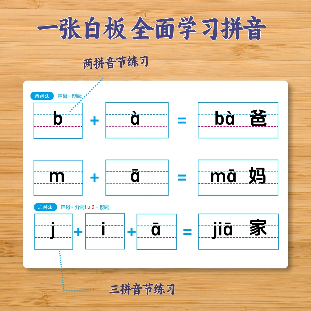 可擦写拼音字母表练习白板一年级幼小衔接声母韵母早教拼读训练