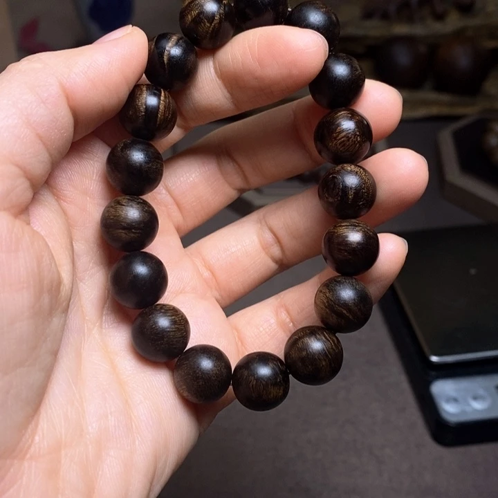 沉香手串越南芽庄白棋楠瘤疤1.2