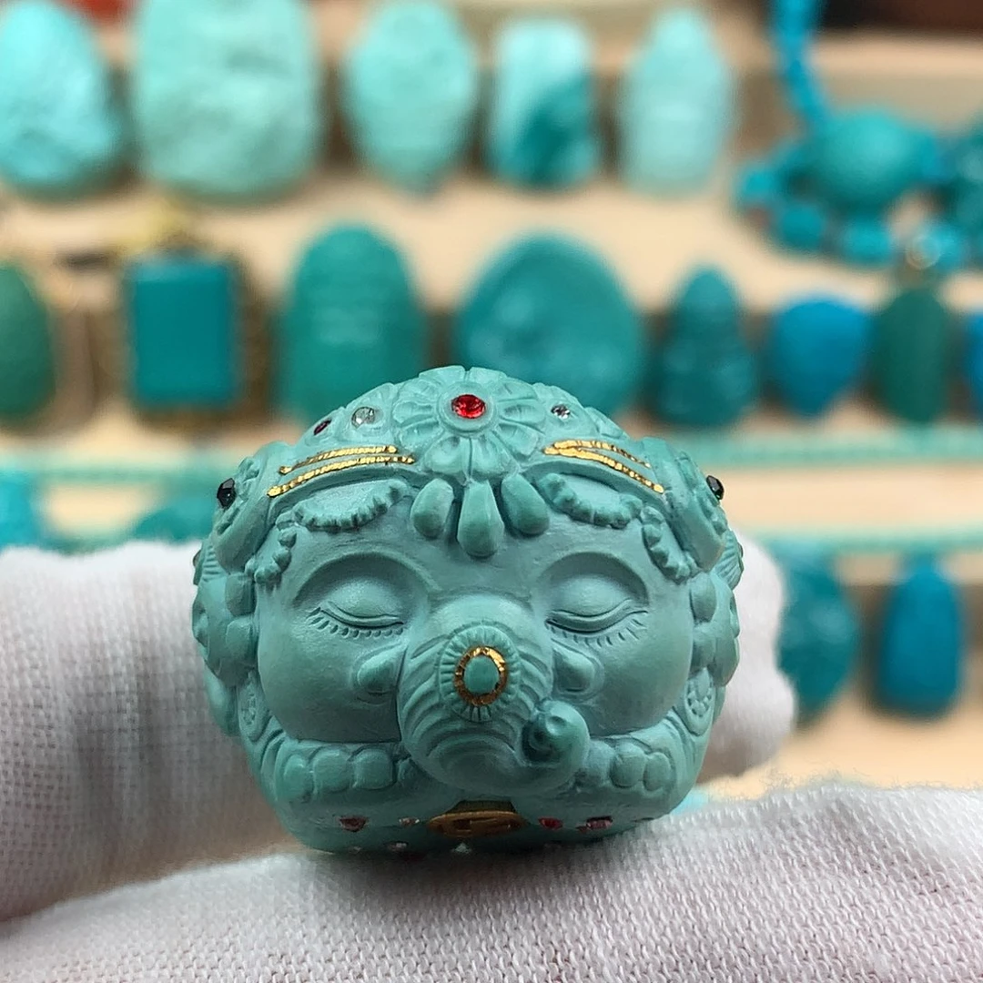 绿松石未镶嵌象神