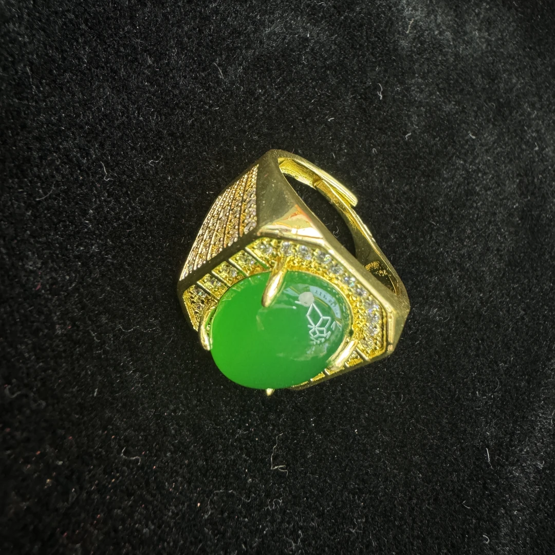 【大杨姐专属】【证书+礼盒】合金镶嵌海底隧道 玉髓蛋面戒指 DJ10230