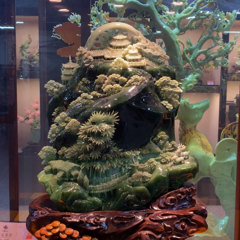 【闪购商品】未镶嵌蛇纹石玉摆件覆膜