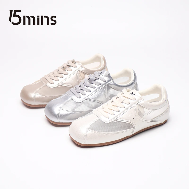 15MINS/15分钟新款夏季网面单鞋平底时尚镂空软底软面德迅鞋18029