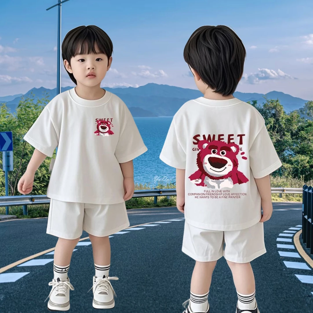 夏季新款纯棉T恤宝宝卡通印花男女童宽松百搭短袖儿童高品质童装