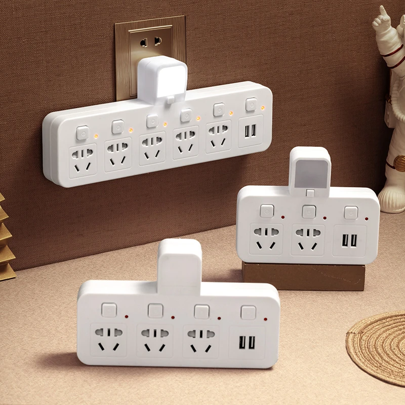 插座插排扩展usb转换器排插接线板无线插头分插器一转多转换插板