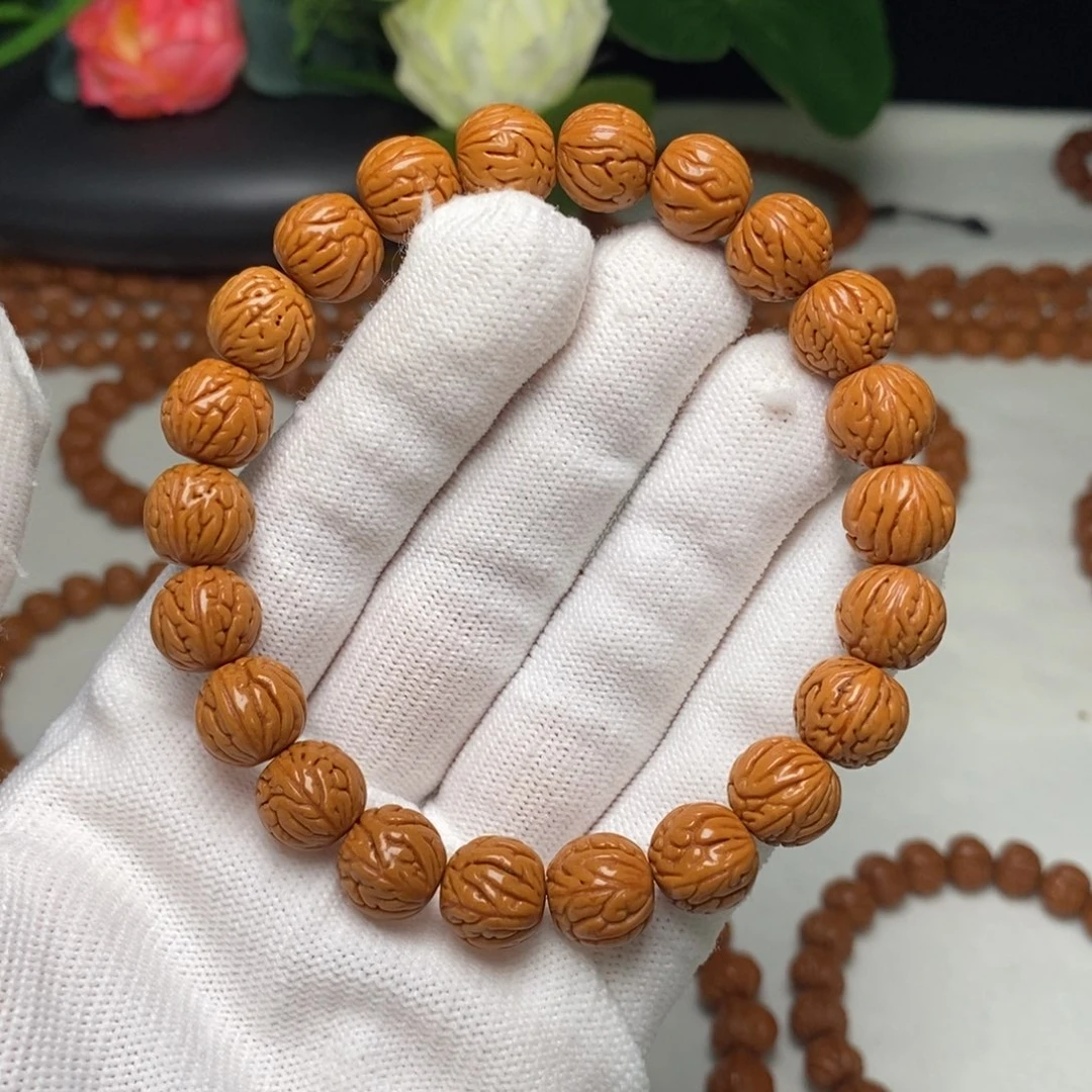 手串桃核11mm野生金麒麟桃核手串