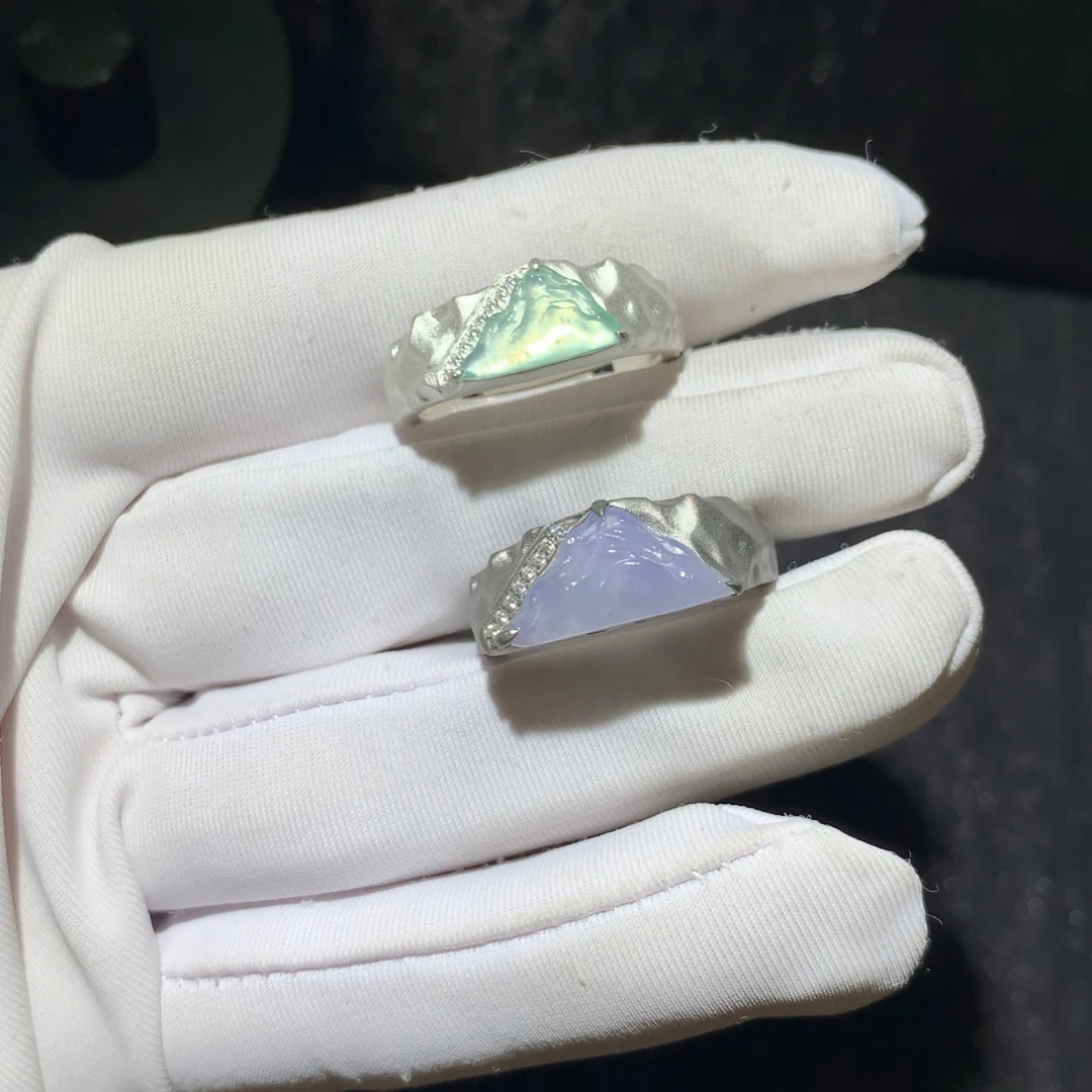 天然A货翡翠戒指定制款男戒多样式发货备注