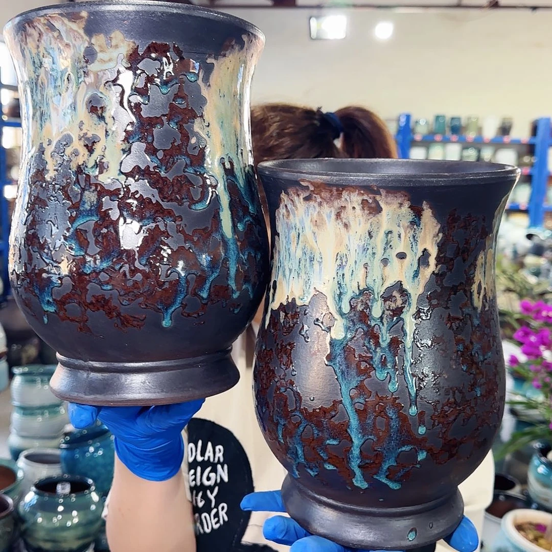 花盆紫砂高25口17