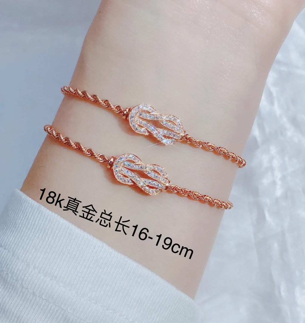 18k金手链（双马蹄手链）多样性发一件