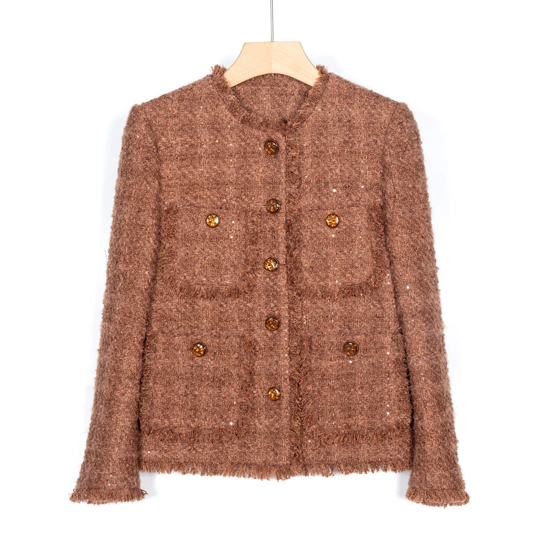 杭州超哥【焦糖】2025年新款高端原创小香风外套CO83658