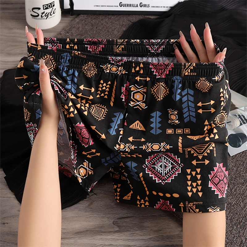 潮流复古男士内裤男款平角裤青年底裤舒适透气四角裤阿罗裤短裤头