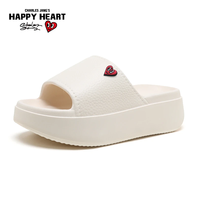 查尔斯桃心拖鞋女士休闲时尚夏季外穿厚底百搭运动潮流居家一字拖
