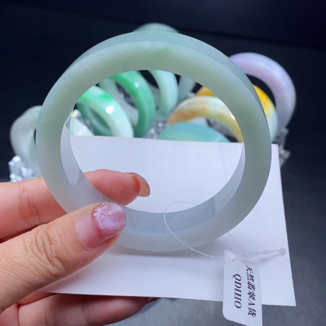 定制翡翠未镶嵌翡翠手镯59-60