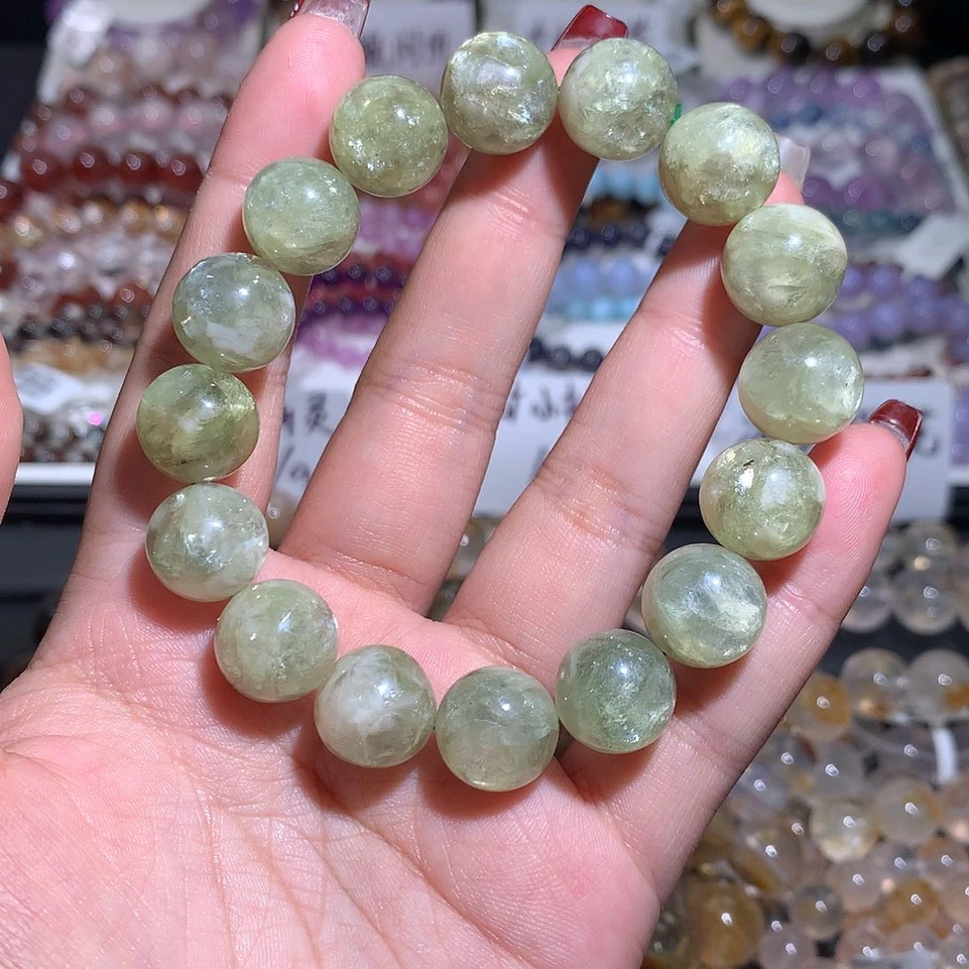 未镶嵌手链水晶翠绿祖母晶13