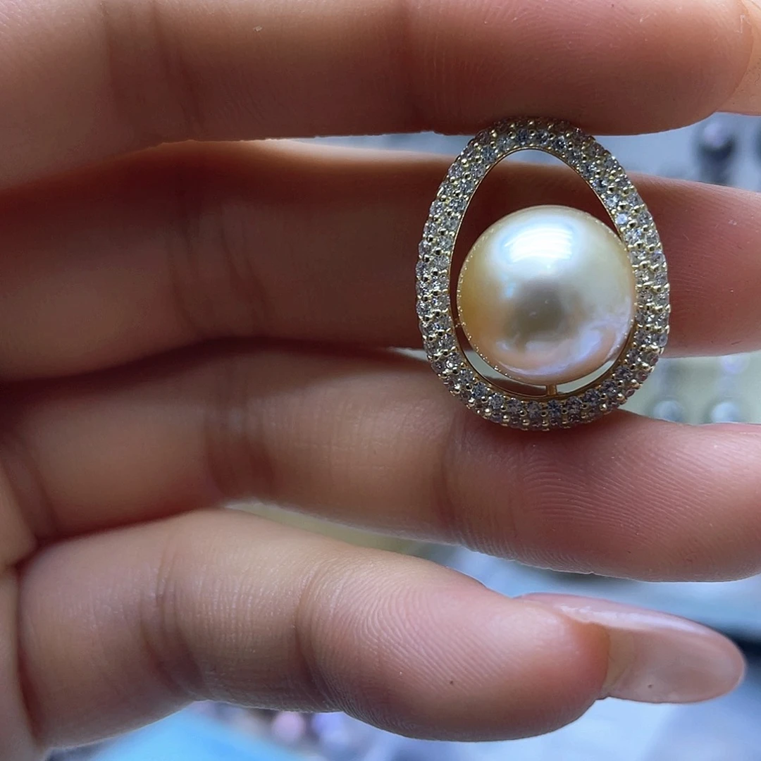 海水珍珠颈饰银S925镶嵌