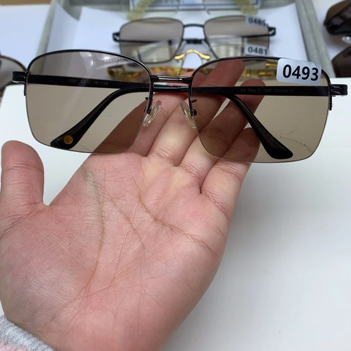 一体款半框茶水晶0493